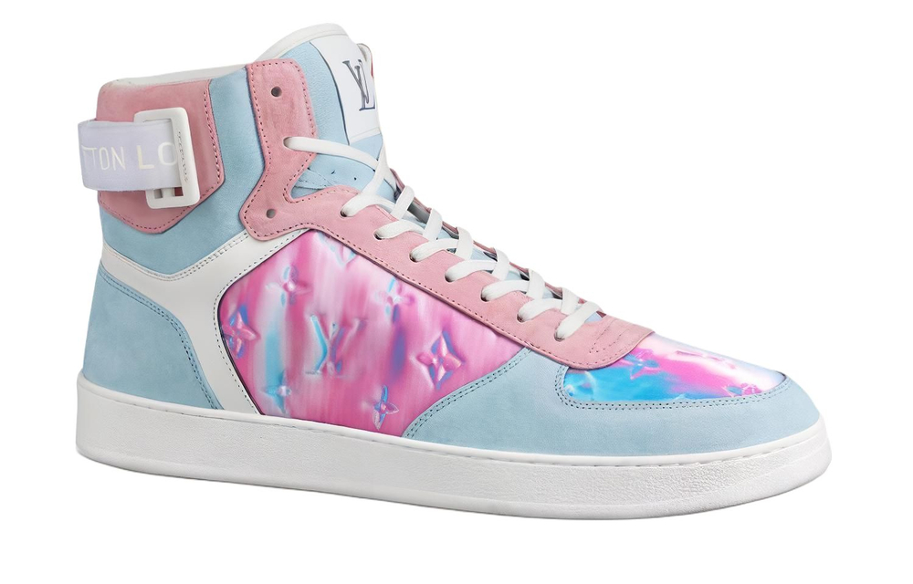 LOUIS VUITTON Rivoli Ankle Sneakers "Blue Pink"