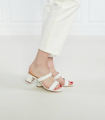 Кожаные сабо на каблуке jules mid Michael Kors - белый(40S3JLMS1L)