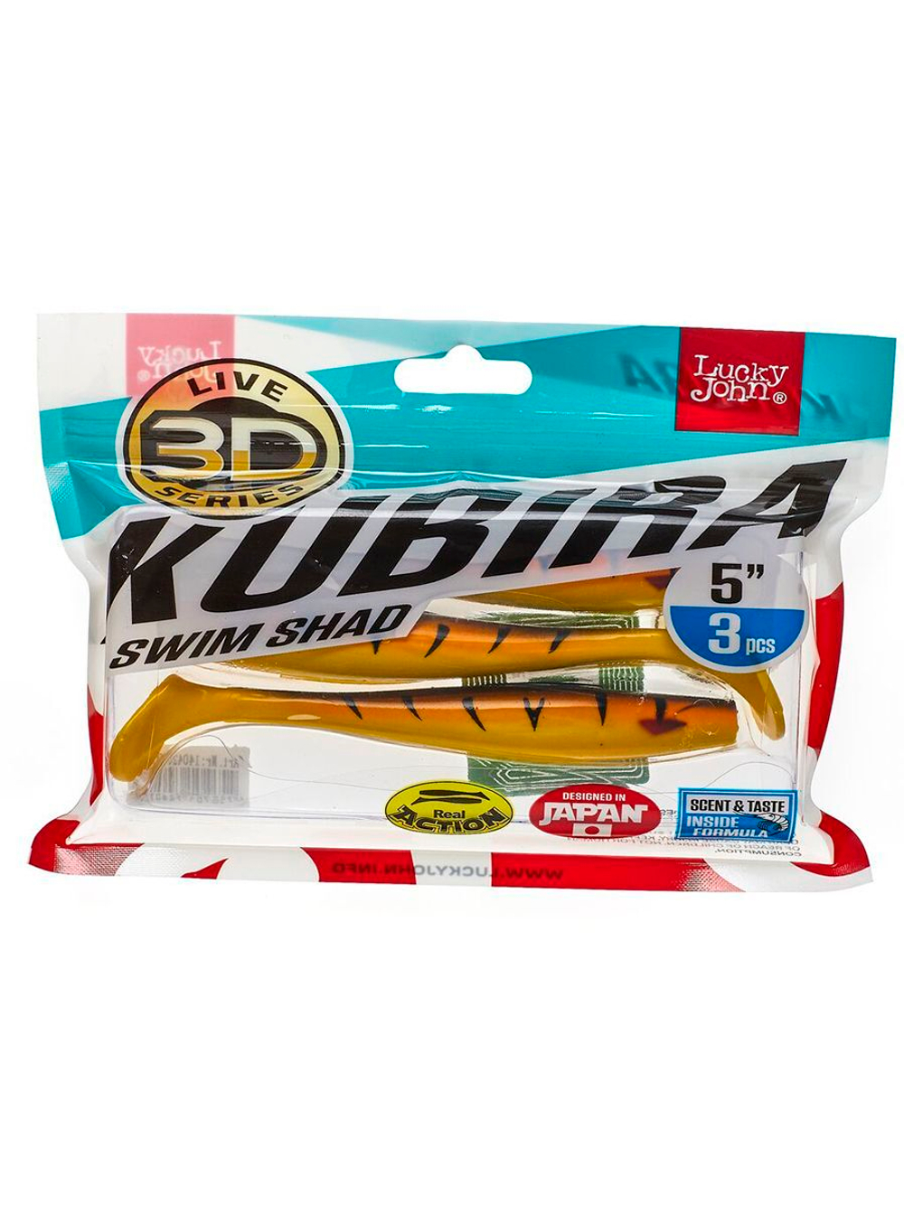 Виброхвосты LJ 3D Series KUBIRA SWIM SHAD 7,0in (17,50)/PG20 2 шт. в упак.