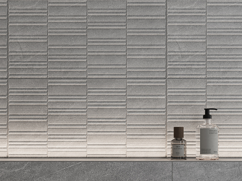 Стоун сер низ 03 / Stone grey wall 03 300х600 (1-й сорт)