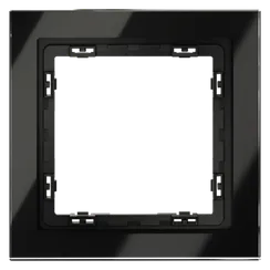 Рамка стеклянная на 1 пост Voltum S70 Черный VLS110108