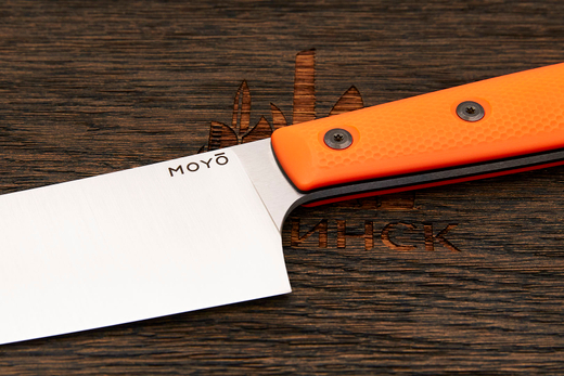 Нож кухонный MOYO Геликон сантоку 175мм, сталь AR-RPM9, рукоять G10-extra оранжевый