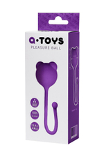 Фиолетовый силиконовый вагинальный шарик A-Toys с ушками (Цвет: фиолетовый)