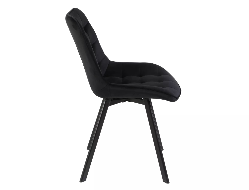 Стул SIGNAL MONTI Velvet Bluvel 19 черный/черный, поворотный