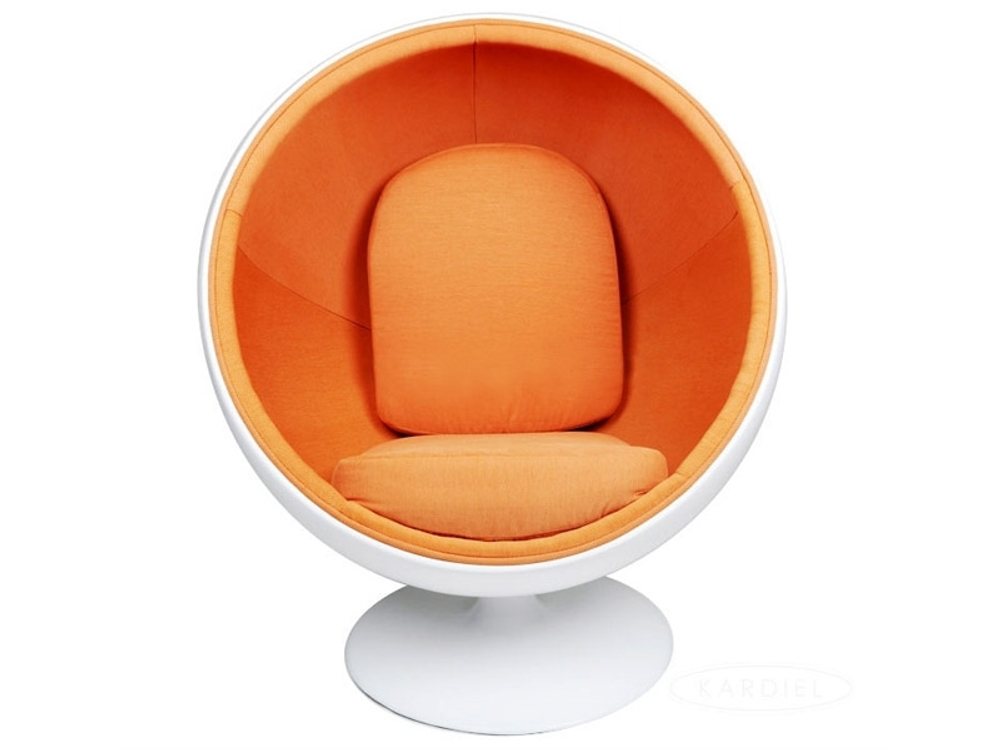 кресло шар ball chair оранжевое