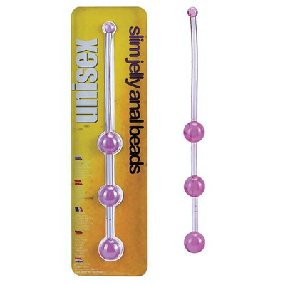 Анальная цепочка из шариков Slim Jelly Anal Beads (15 см , фиолетовый) (Цвет: фиолетовый)