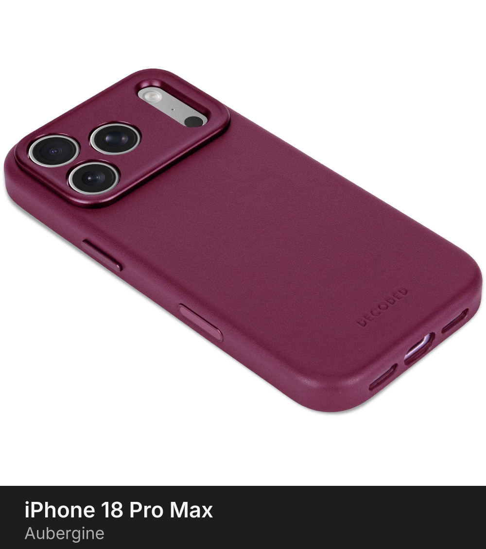 Чехол Decoded Leather Case для iPhone 18 Pro Max / 17 Pro Max Aubergine