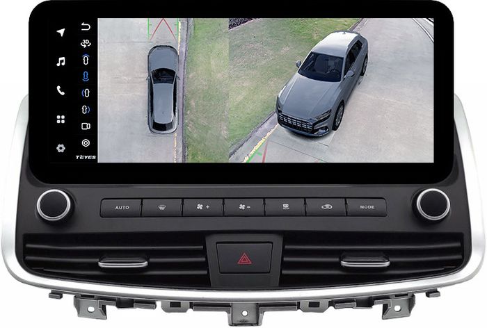 Магнитола для Nissan Teana J32 2008-2013 (ШГУ цветной, рамка LUX 1) - Teyes LUX ONE 360 монитор 12.3" 2K QLED на Android 10, Быстрая, CarPlay, 4G SIM-слот, 4 камеры в комплекте