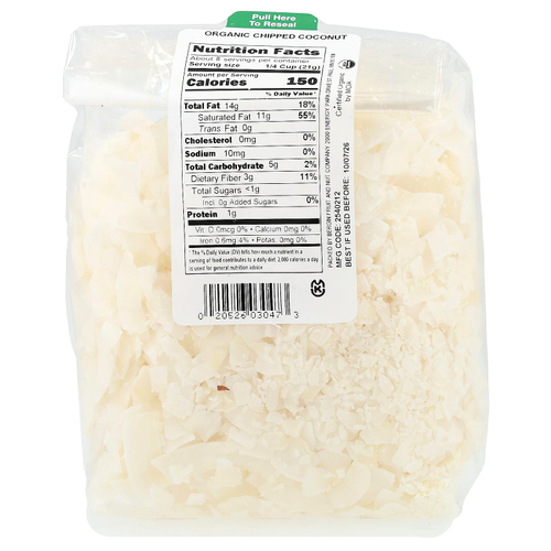 Bergin Fruit and Nut Company, Органический кокос, 170 г (6 унций)