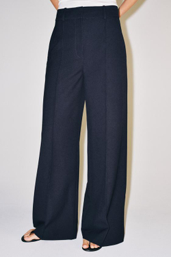 ZARA ШИРОКИЕ БРЮКИ — ZW COLLECTION, МОРСКОЙ СИНИЙ