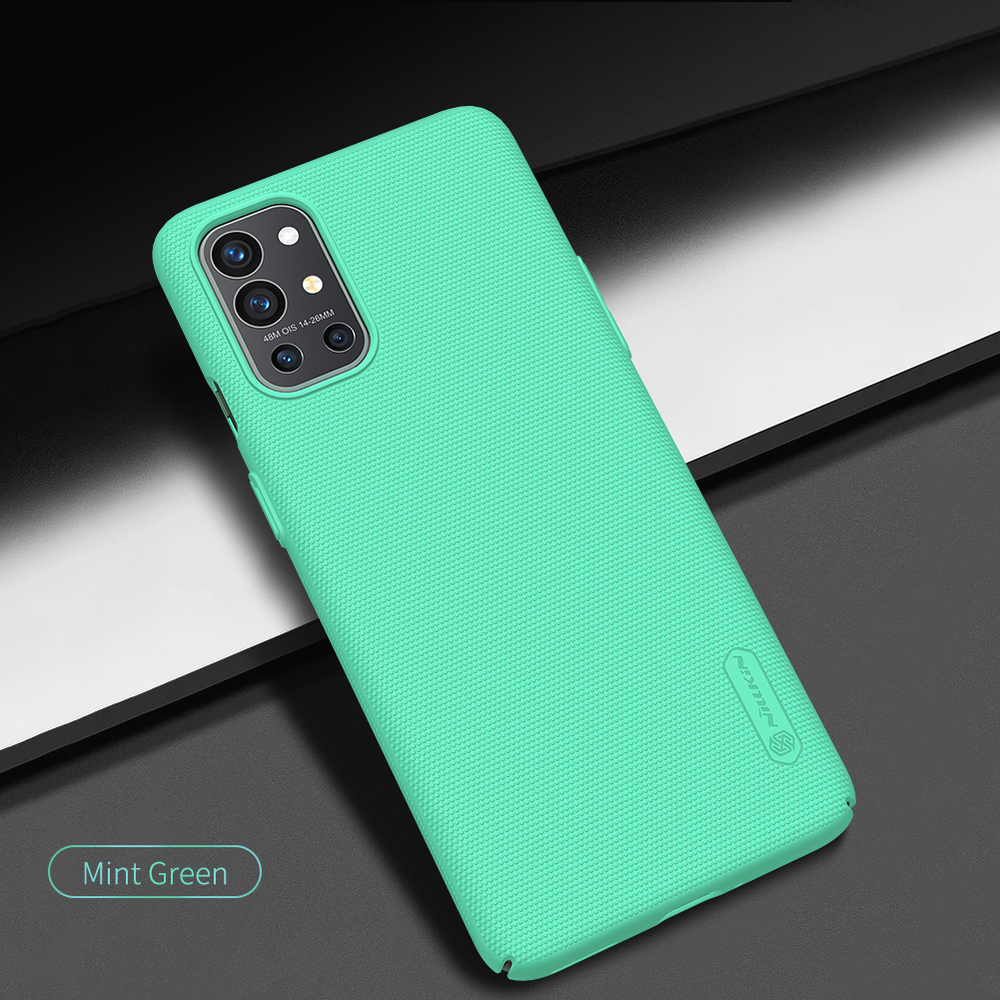 Тонкий жесткий чехол от Nillkin зеленого цвета (Mint Green) для OnePlus 9R, серия Super Frosted Shield