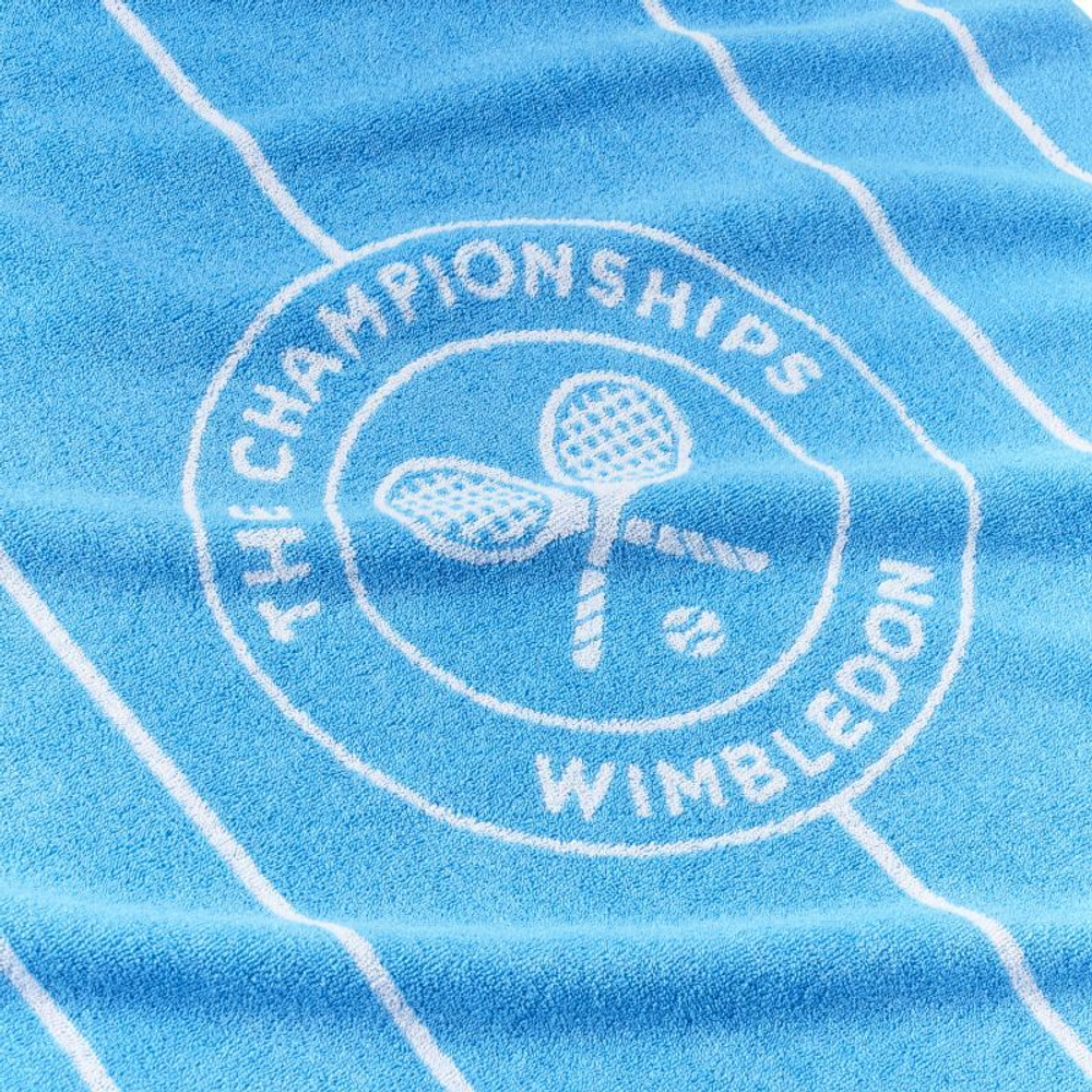 Полотенце теннисное Wimbledon Tennis Court Cotton Bath - sky blue/white