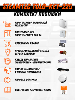 Steamtec TOLO KEY 225 - 22,5 кВт (ВЛАГОСТОЙКИЙ модуль управления), парогенератор для хамама и турецкой бани