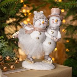 СТАТУЭТКА "СНЕГОВИКИ" 16Х9,5Х18,5 СМ