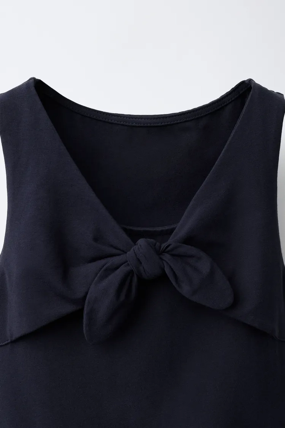 ZARA ПЛАТЬЕ С БАНТОМ, СИНИЙ/БЕЛЫЙ