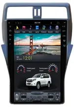 Магнитола для Toyota Land Cruiser Prado 150 2017-2023 - Kuberg GE вертикальный экран в стиле "Тесла" на Android 13, CarPlay, 4G SIM-слот