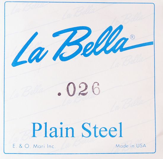 Отдельная стальная струна без оплетки, сталь, 026, La Bella PS026