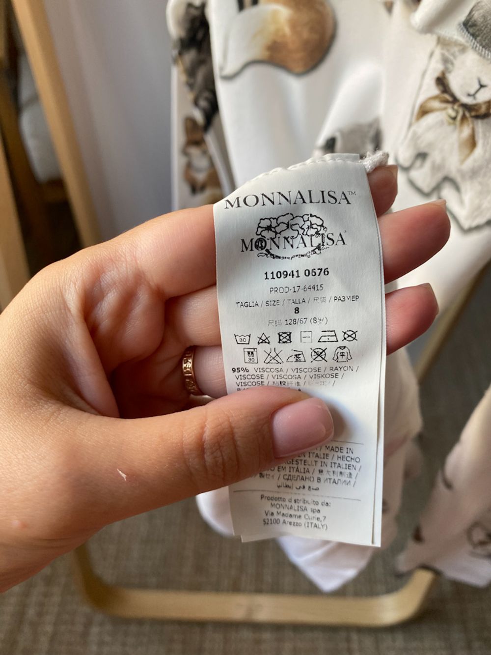 Хлопковое платье Monnalisa, 128