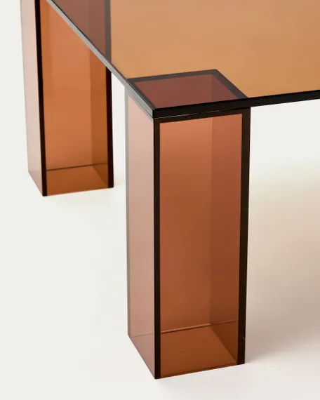 Журнальный столик Adularia из стекла коричневого цвета 140 x 60