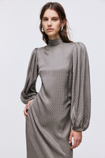 Атласное платье со шнуровкой на воротнике - H&M