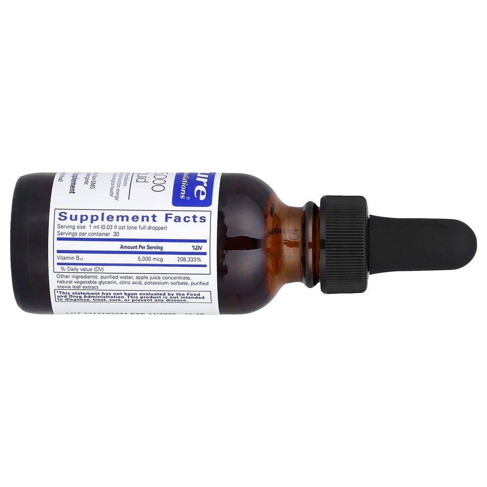 Pure Encapsulations, витамин B12 5000, в жидкой форме, 30 мл