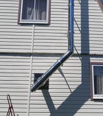 Колено-сэндвич 135°, 120/200 мм нерж. (AISI 409-1 мм./430-0,5 мм.), ECOFLUE