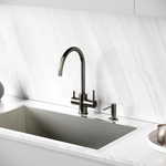 Смеситель для кухни Sancos Taper с краном для фильтра, вороненая сталь, SC4012GG, арт. SC4012GG