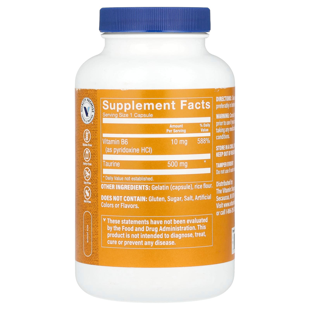 The Vitamin Shoppe, Таурин, 500 мг, 300 капсул