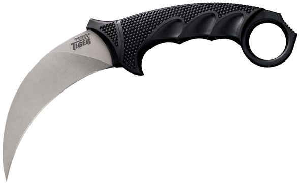 Цена наКерамбит Cold Steel Steel Tiger, сталь AUS-8A, рукоять кратон, черный