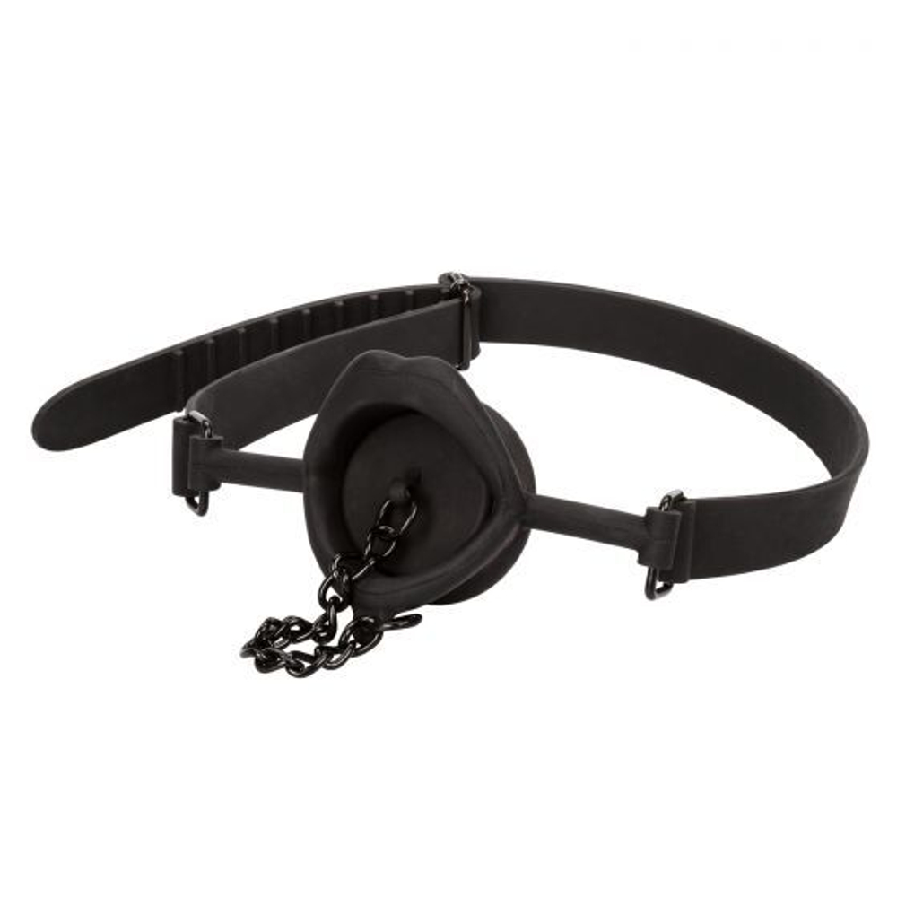 Кляп с пробкой Silicone Stopper Gag (Цвет: черный)