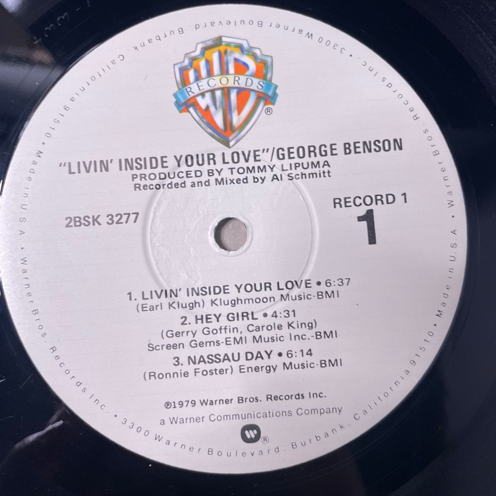 Винтажная виниловая пластинка LP George Benson Livin Inside Your Love (США 1979)