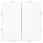 VLS020602 Выключатель с самовозвратом встраиваемый VOLTUM S70 двухклавишный 10А, (белый матовый). (ТМ Maytoni)