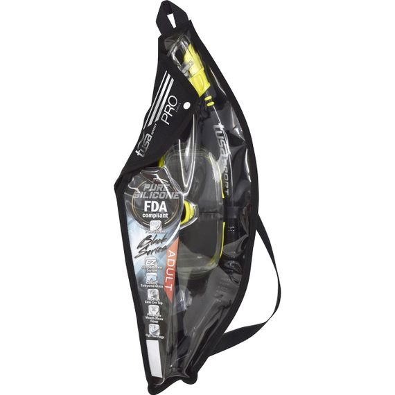 Набор маска+трубка в сумке TUSA Sport UCR-3125 Black Series черный/красный