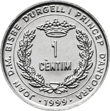 1 сантим 1999 Андорра ФАО