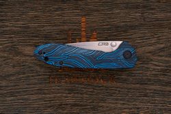 Нож складной CJRB J1912-MDS Feldspar, клинок 89мм, сталь AR-RPM9, рукоять G10 чёрно-синий
