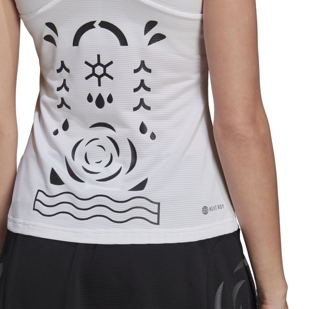 Женский топ теннисный Adidas Paris Tennis Y-Tank Top W - белый