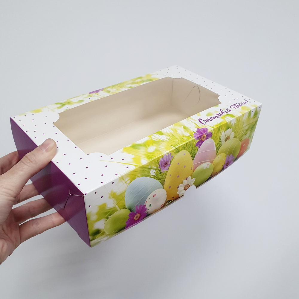 Коробка под зефир 25*15*7 см Пасха