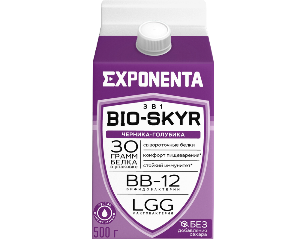 Напиток Exponenta High-pro 3 в1 черника голубика 500г