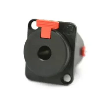 Neutrik NJ3FP6C-B панельный разъем Jack 6,3мм TRS (стерео) гнездо с фиксатором, металлический чернен