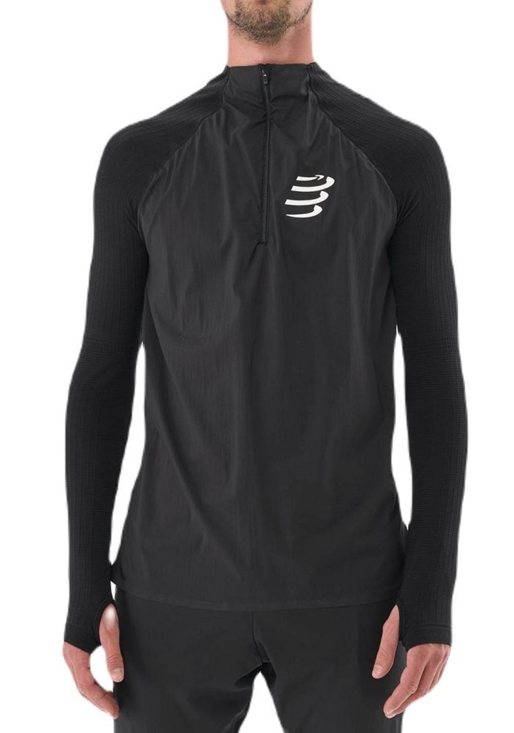 Мужская теннисная футболка теннисная Hurricane Windproof Seamless HZ Top - черный