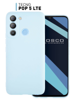 Чехол ROSCO для Tecno Pop 5 LTE оптом (арт. TCN-P5LTE-COLOURFUL-LIGHTBLUE)
