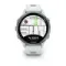 Умные часы Garmin Forerunner 970 с серебристым безелем и желто-белым ремешком