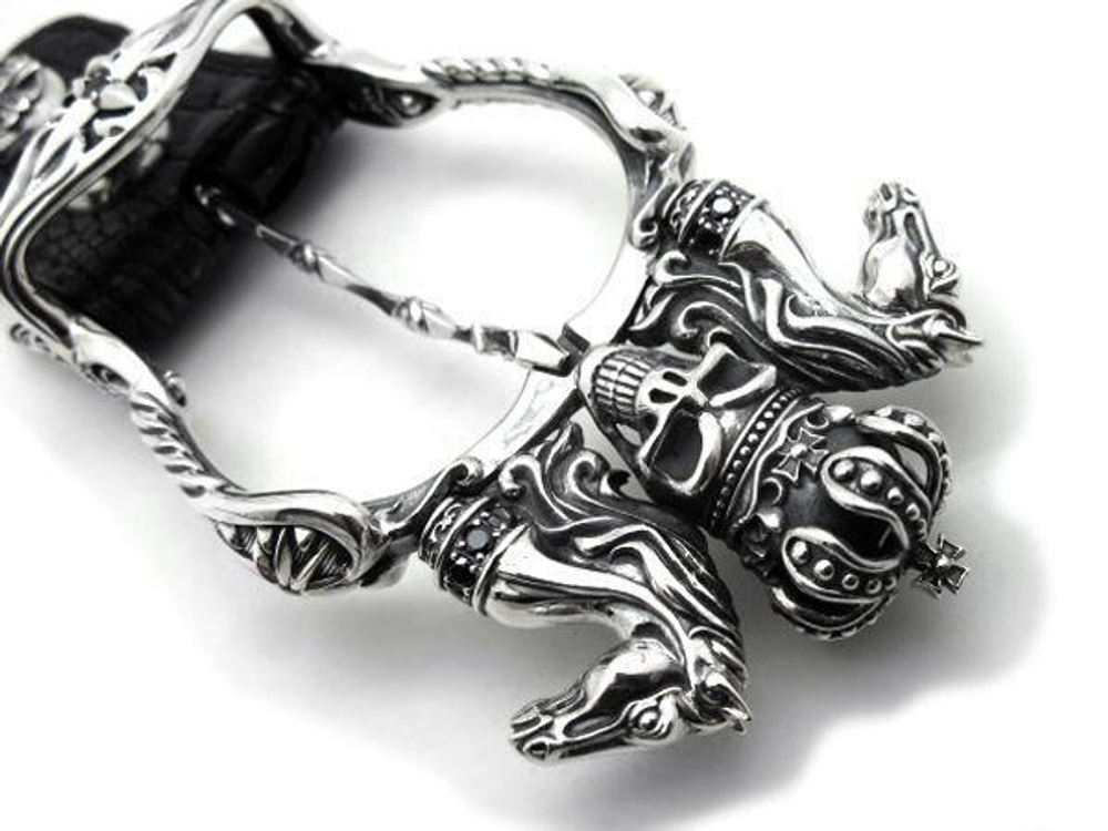 Пряжка для ремня из серебра King of Night AZBk-011.
