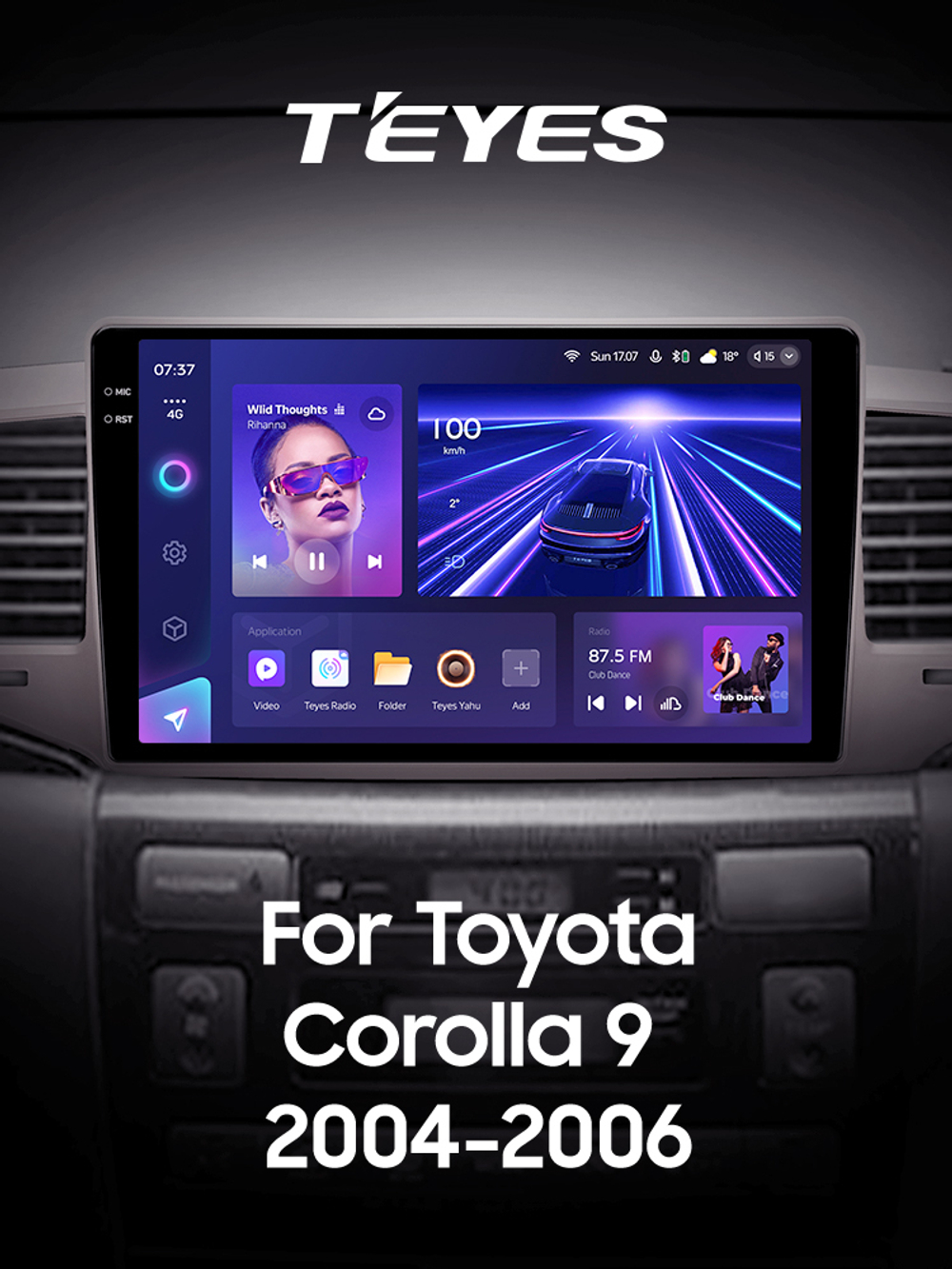 Teyes CC3 2K 9"для Toyota Corolla 2004-2006