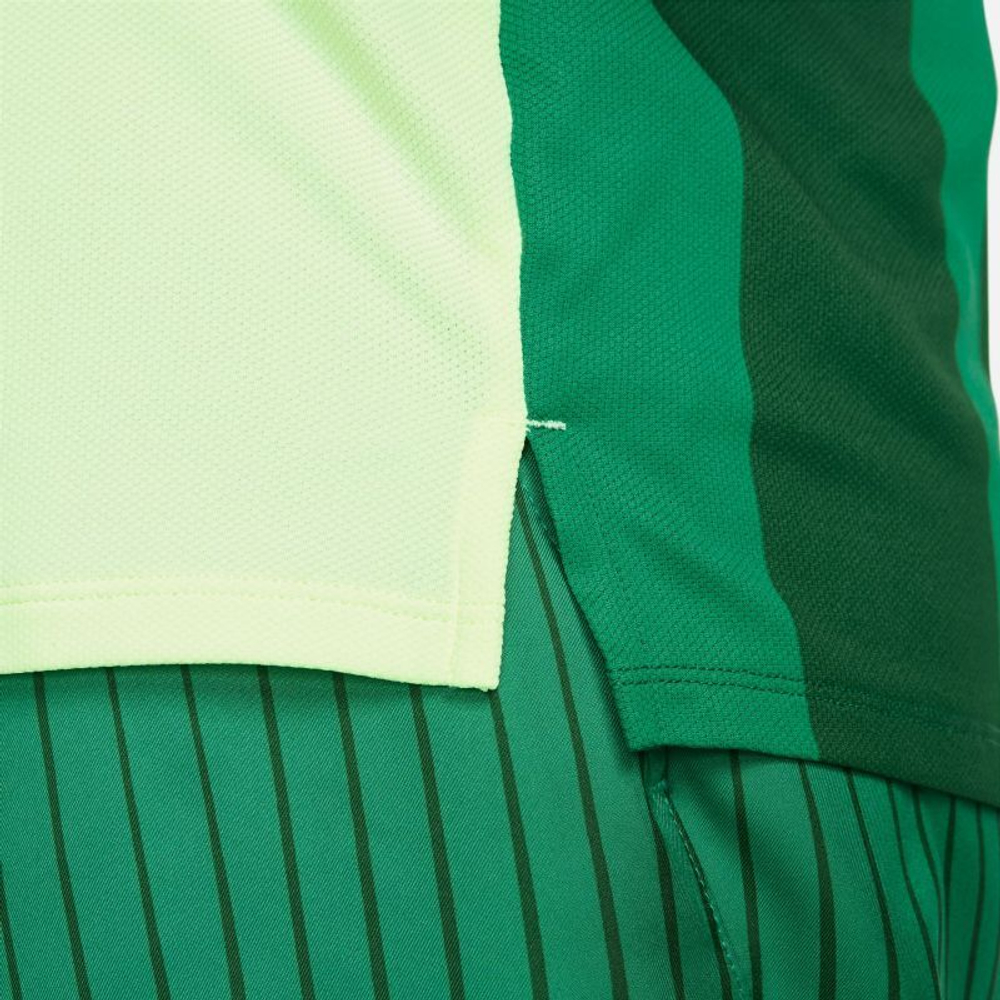Мужская теннисная футболка Nike Court Slam Dri-Fit Tennis Top - barely volt/malachite/barely volt/black