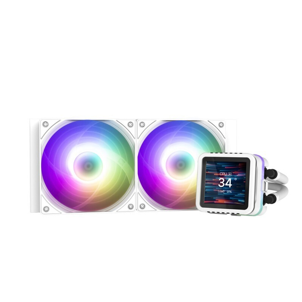 Система водяного охлаждения Zalman Alpha2 DS A24, 240mm, ARGB, LCD, white