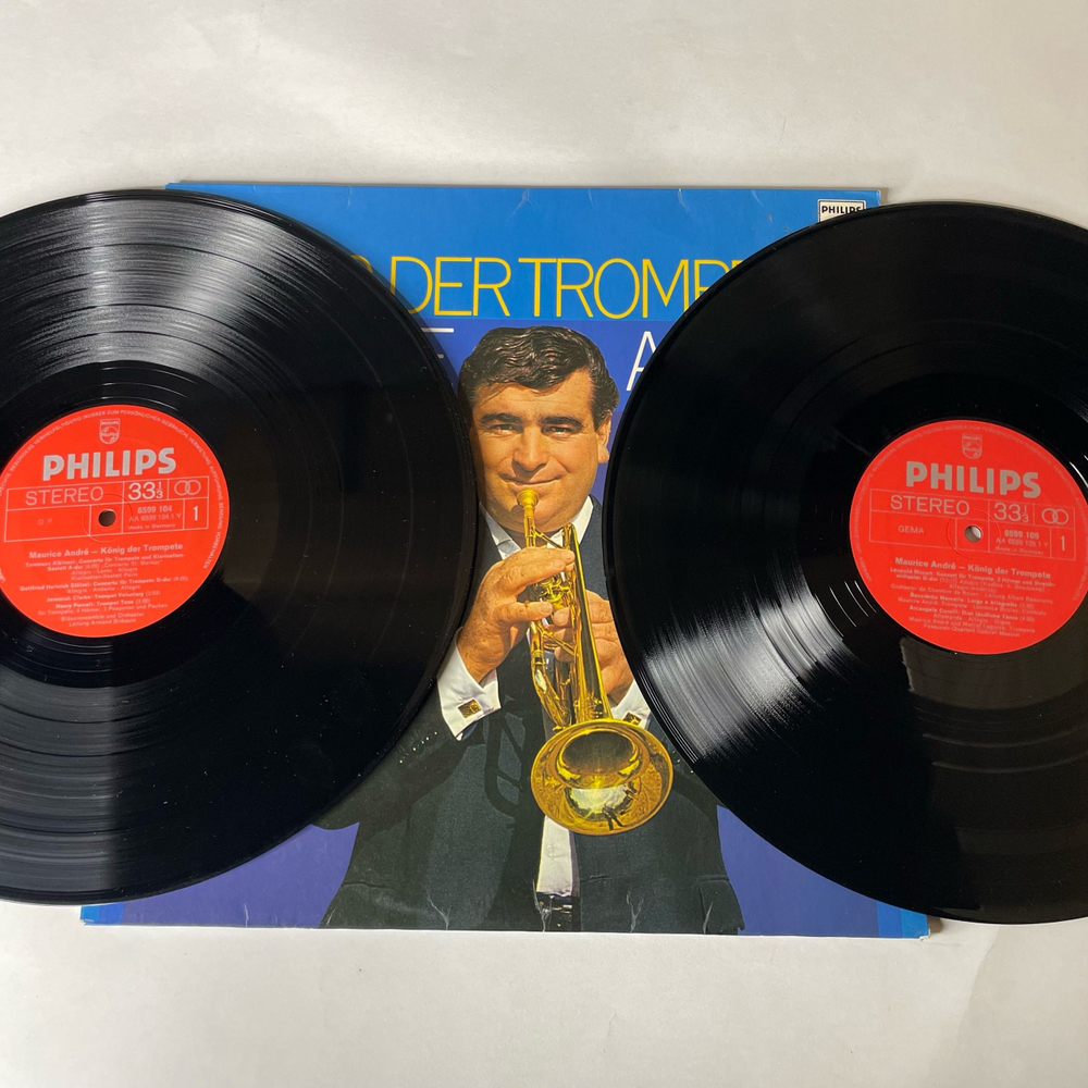 Винтажная виниловая пластинка LP Maurice Andre, Albinoni, Purcell, Vivaldi, Corelli, H ndel, Konig Der Trompete (Германия 1977)