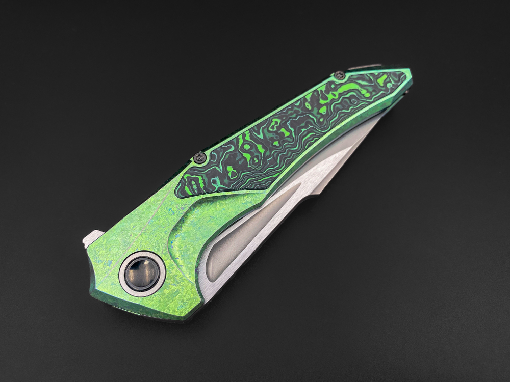 Складной нож Guerrero [M390 green CrystalTi green carbon]