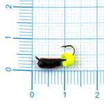 Мормышка Владимирская 601 "Гвоздик с латунным колокольчиком Chartreuse" с коронкой, 3мм, 0.8гр (15шт/уп)