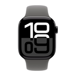Умные часы Apple Watch Series 10 GPS, 42mm, Jet Black Aluminium Case with Sport Band M/L, Stone Gray (Черный)